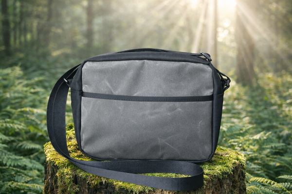 Derby Bag in Gray Waxed Cotton Canvas