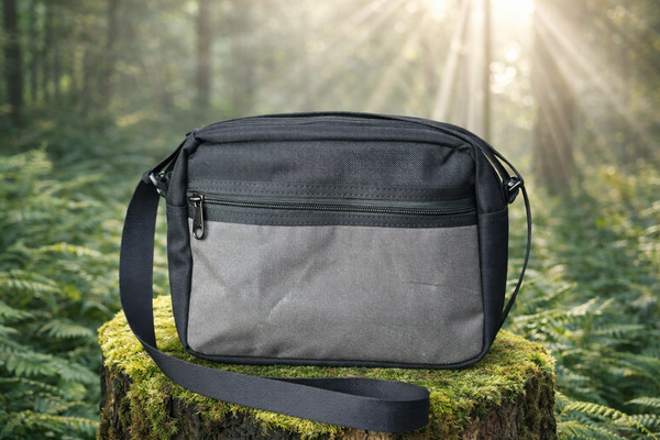 Derby Bag in Gray Waxed Cotton Canvas