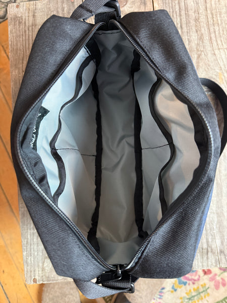 Derby Bag in Navy Waxed Cotton Canvas