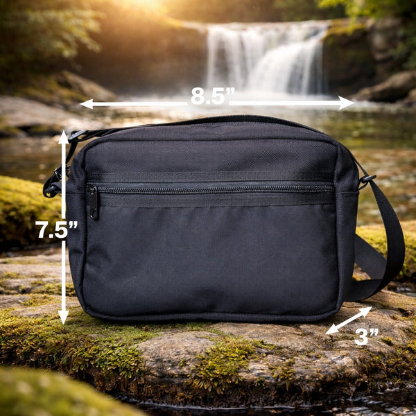 Derby Bag in Black Waxed Cotton Canvas